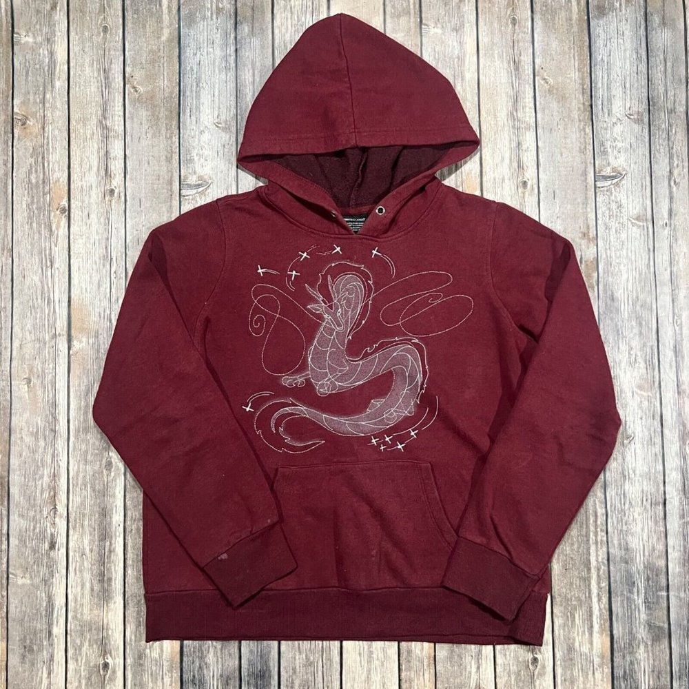 Spirited Away Her Universe Haku Studio Ghibli Hoodie Sz Medium Red Pullover